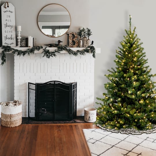 6ft. Pre-Lit Kincaid Spruce Full Artificial Christmas Tree, Clear Lights